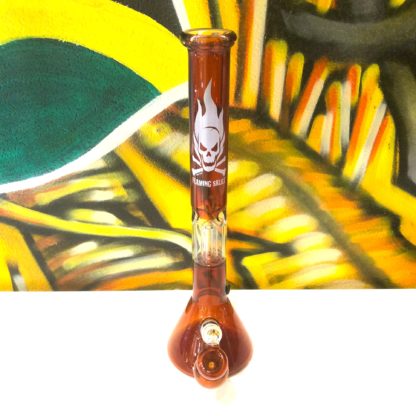 flaming skull glass bang