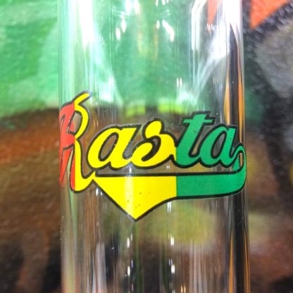 logo sur le bang en verre rasta