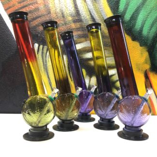 Bongs acryliques réservoir rond avec feuille