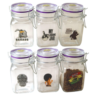 Grands pots en verre à fermeture hermétique