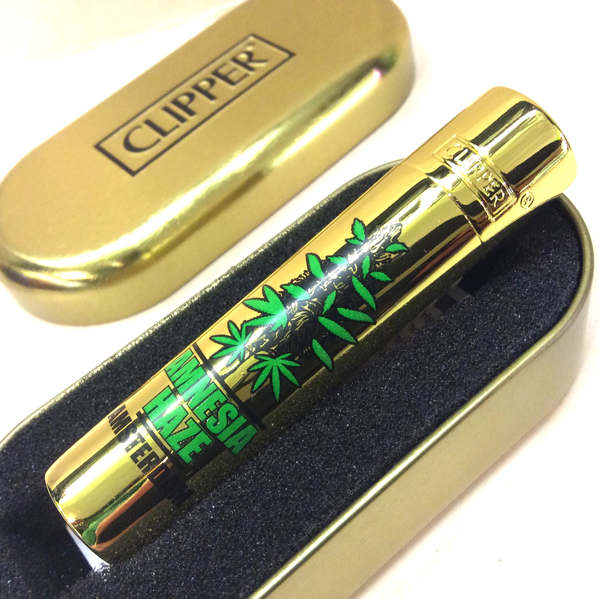 Clipper métal avec étui - Gold Amnesia Clipper clipper-collection-gold-a :  Smoke Express : boutique articles fumeurs, chichas