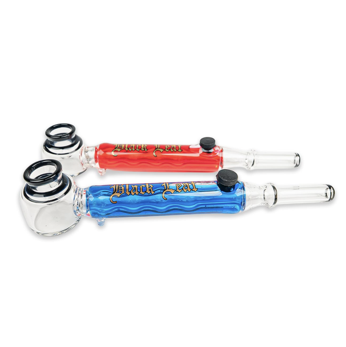 Pipe en verre à refroidissement Black Leaf