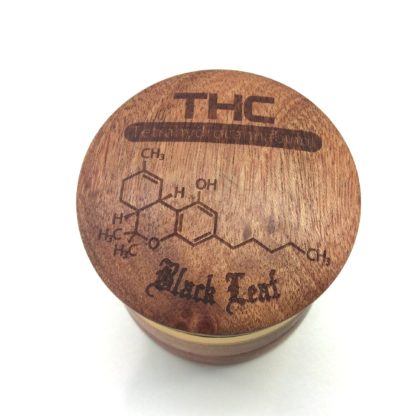 THC Grinder Black Leaf