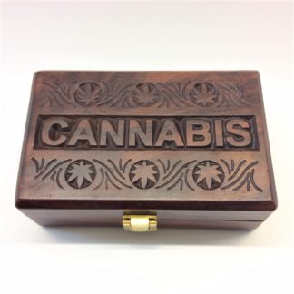 petite boite a rouler motif feuille de cannabis