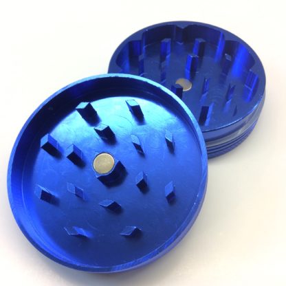 Grinder large en metal BLEU