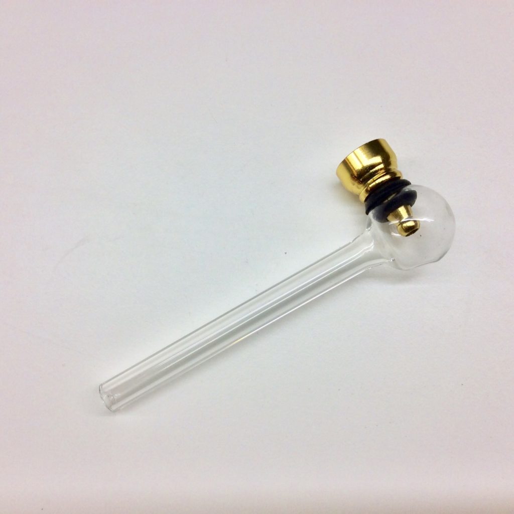 SUNNEKO Pipe en verre avec 7 trous, élégante cuillère en verre, verre résistant à la chaleur, facile à nettoyer, cadeau pour amis, collègues, parents, 11 cm