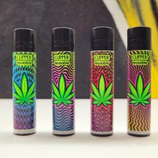 Lot de 4 clippers trippy leaves