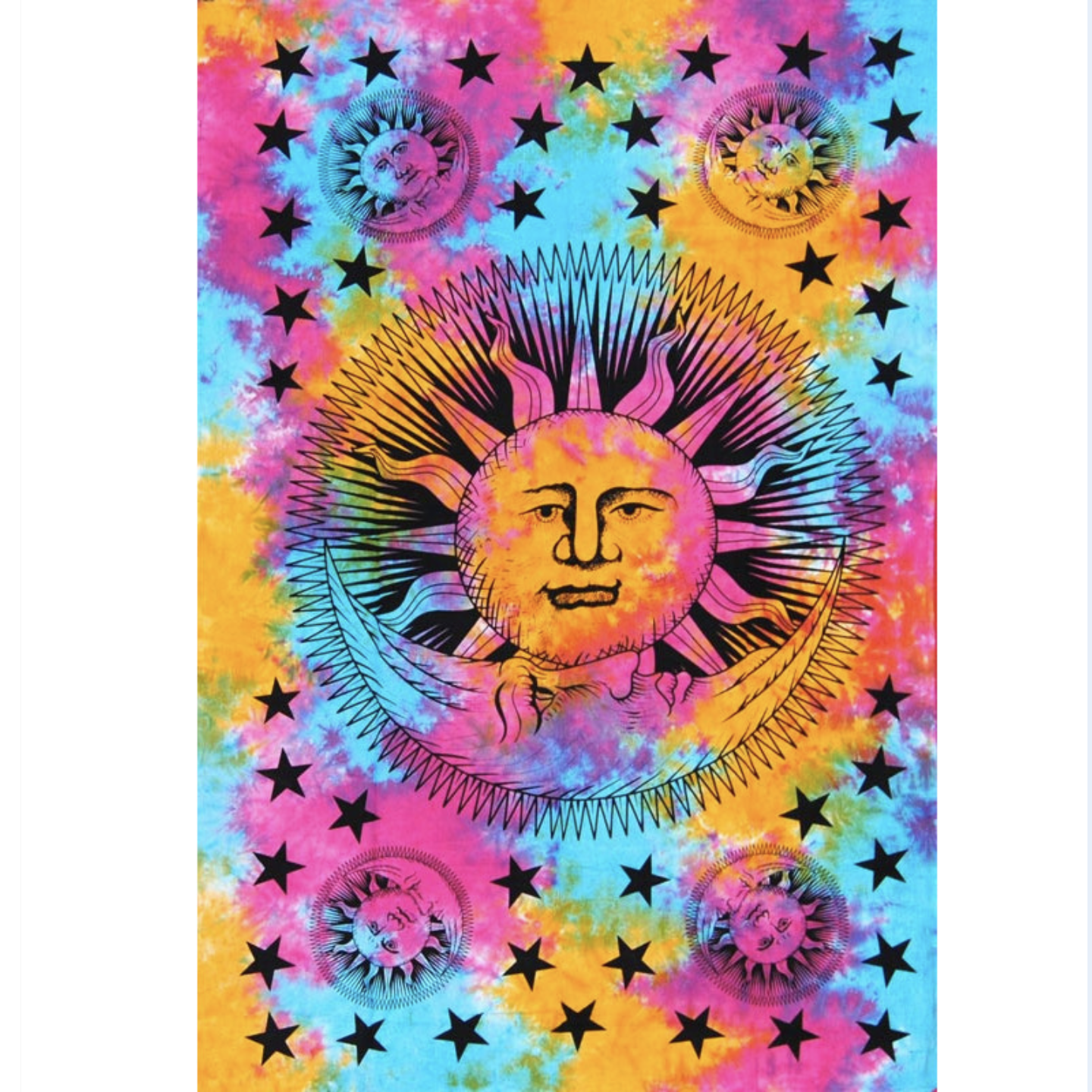 Tenture Soleil et Lune multicolore