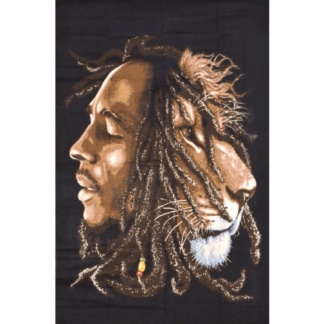 Grande tenture Bob Marley et Lion
