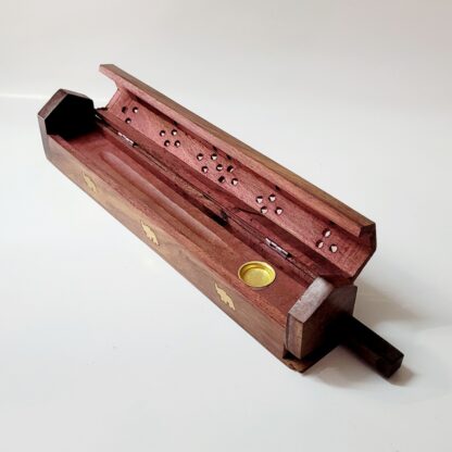 petit porte encens coffre bois