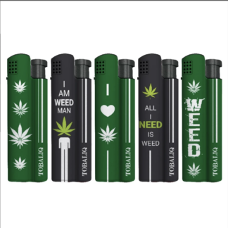 Briquets tempête rechargeables "I am a weed man"