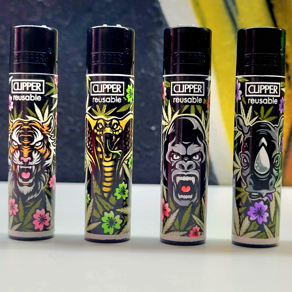 Lot de 4 clippers Jungle Weed