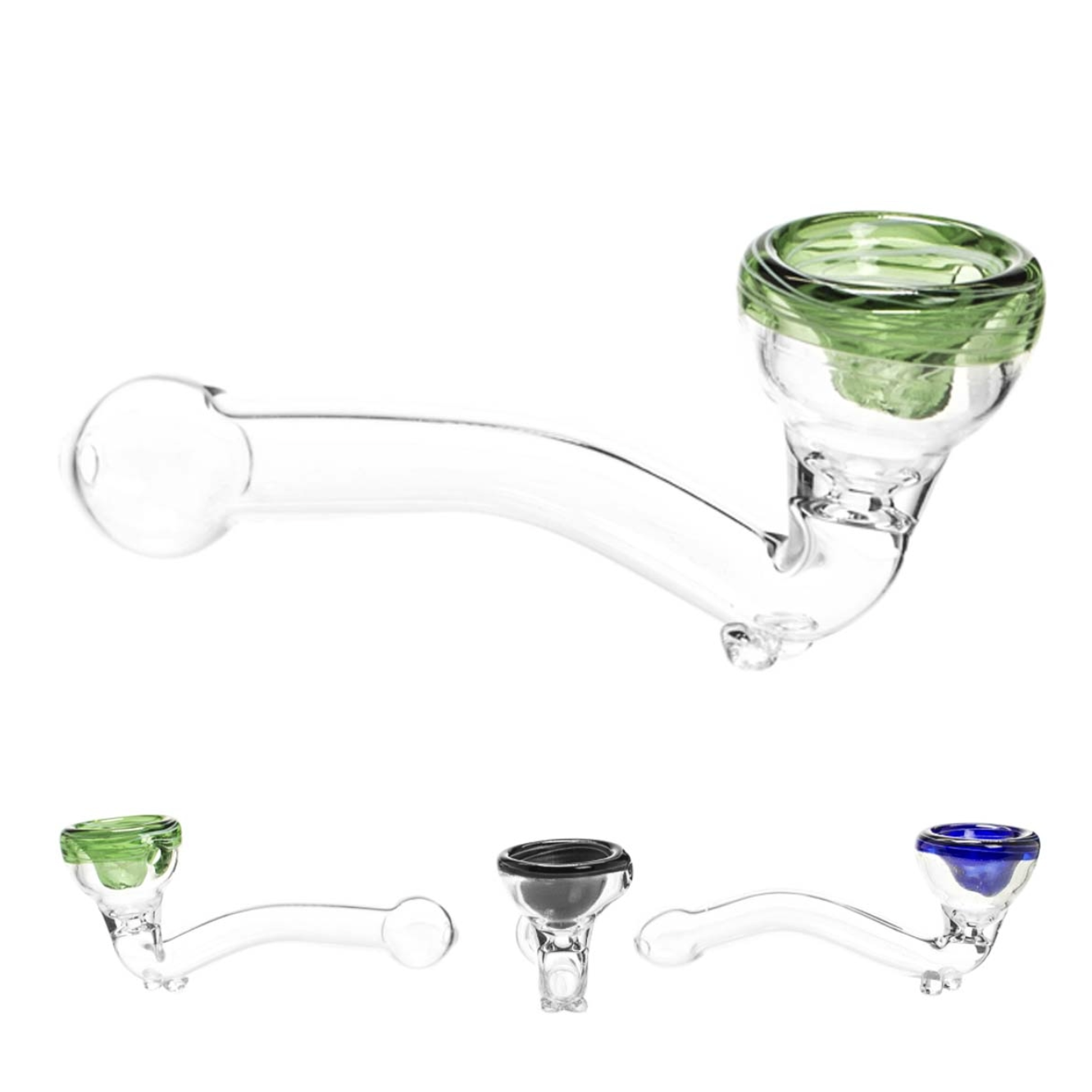 Petites pipes en verre, avec déco spirale – Image 5