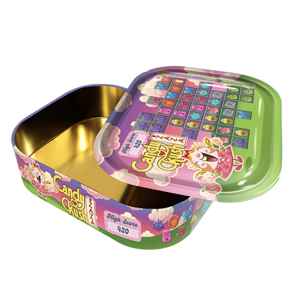 Boite plateau à rouler Candy Kush